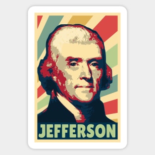 Thomas Jefferson Vintage Colors Sticker